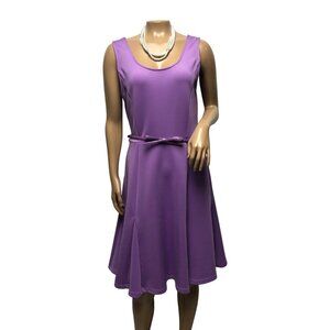 Spense Dress Womens Size 10 Lavender Stretchy Sleeveless Belted Knee Length NEW